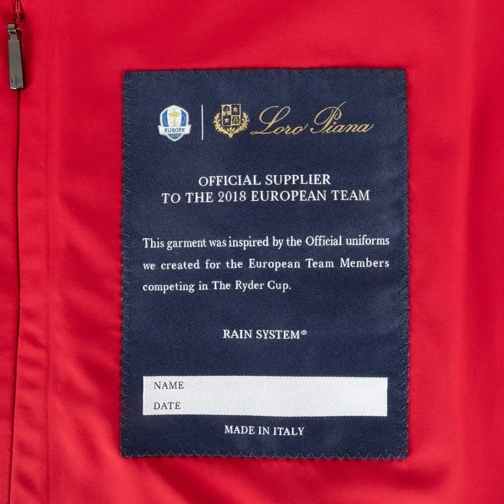 Loro Piana European Ryder Cup Raincoat Red Men's Small
